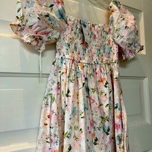 Abercrombie floral puff sleeve babydoll dress